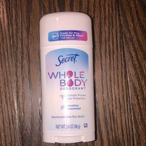 SECRET whole body deodorant cruelty free